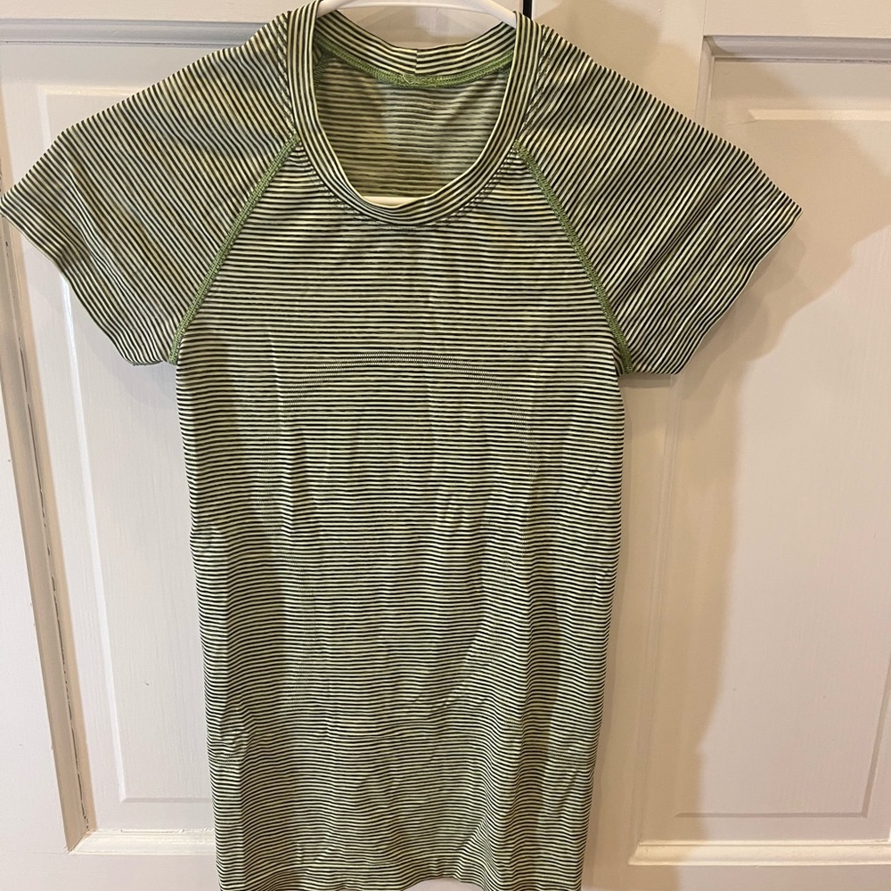 Green & Black stripped swiftly tee